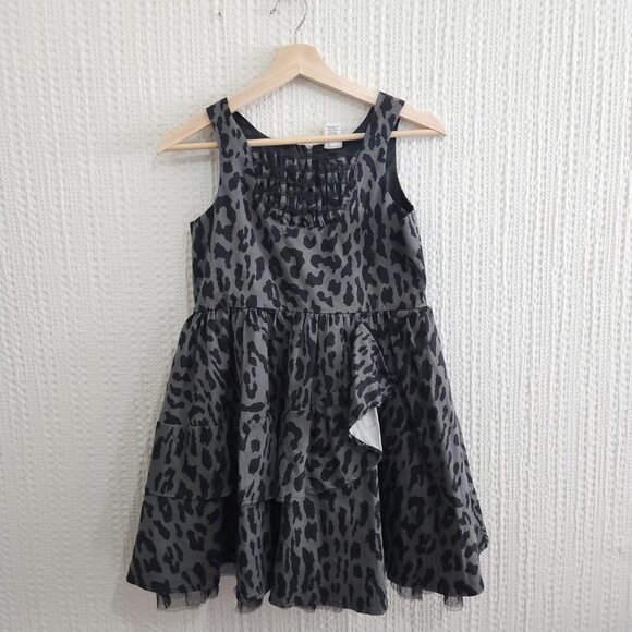 Harajuku Mini Girls Black and Gray Leopard Print Dress Size 14/16 - Picture 3 of 14